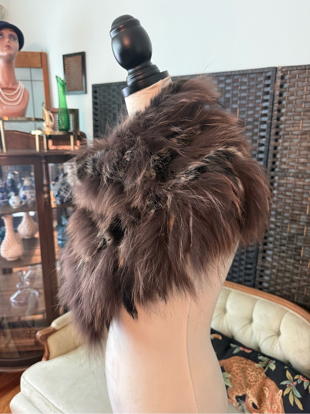 🤎🖤 FURLUX Genuine Fur Cowl Scarf Wrap Luxury Winter Accessory Quebec Designer - Picture 5 of 13